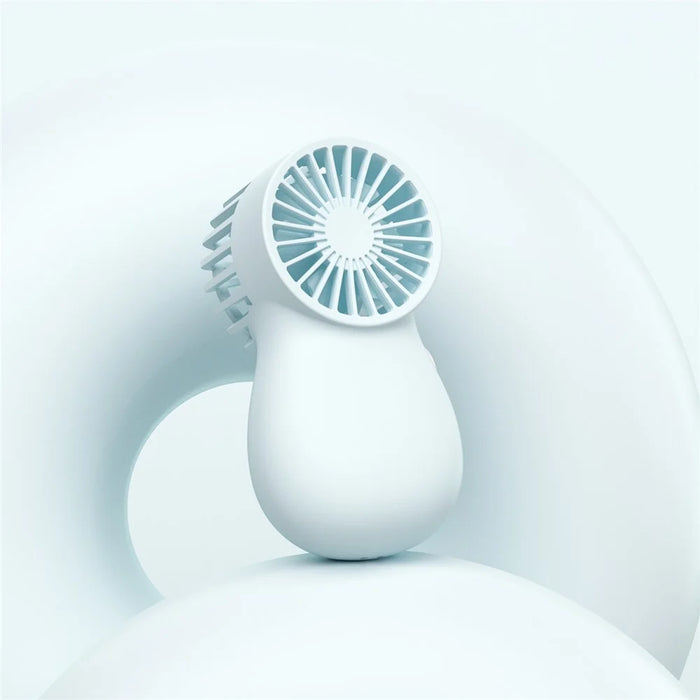 Mini Portable Fan with 3 Speed 1200mAh Battery USB Rechargeable Quiet Handheld Fan (No Display) - Blue - 2