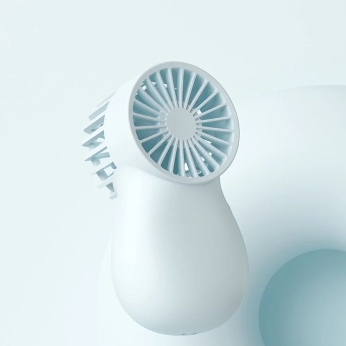 Mini Portable Fan with 3 Speed 1200mAh Battery USB Rechargeable Quiet Handheld Fan (No Display) - Blue - 3