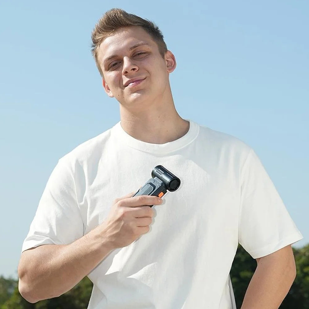 WT-F91 Handheld Air Duster 130,000RPM High-Speed Mini Blower 5 Speed Rechargeable Dust Blower - Black - 6