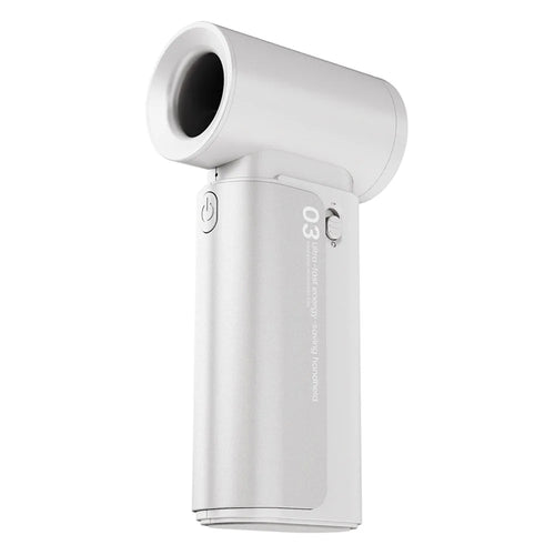 WT-F88 Portable Handheld Fan 19500RPM High Speed Turbo Fan Rechargeable 3 Speed Cooler - White - 1