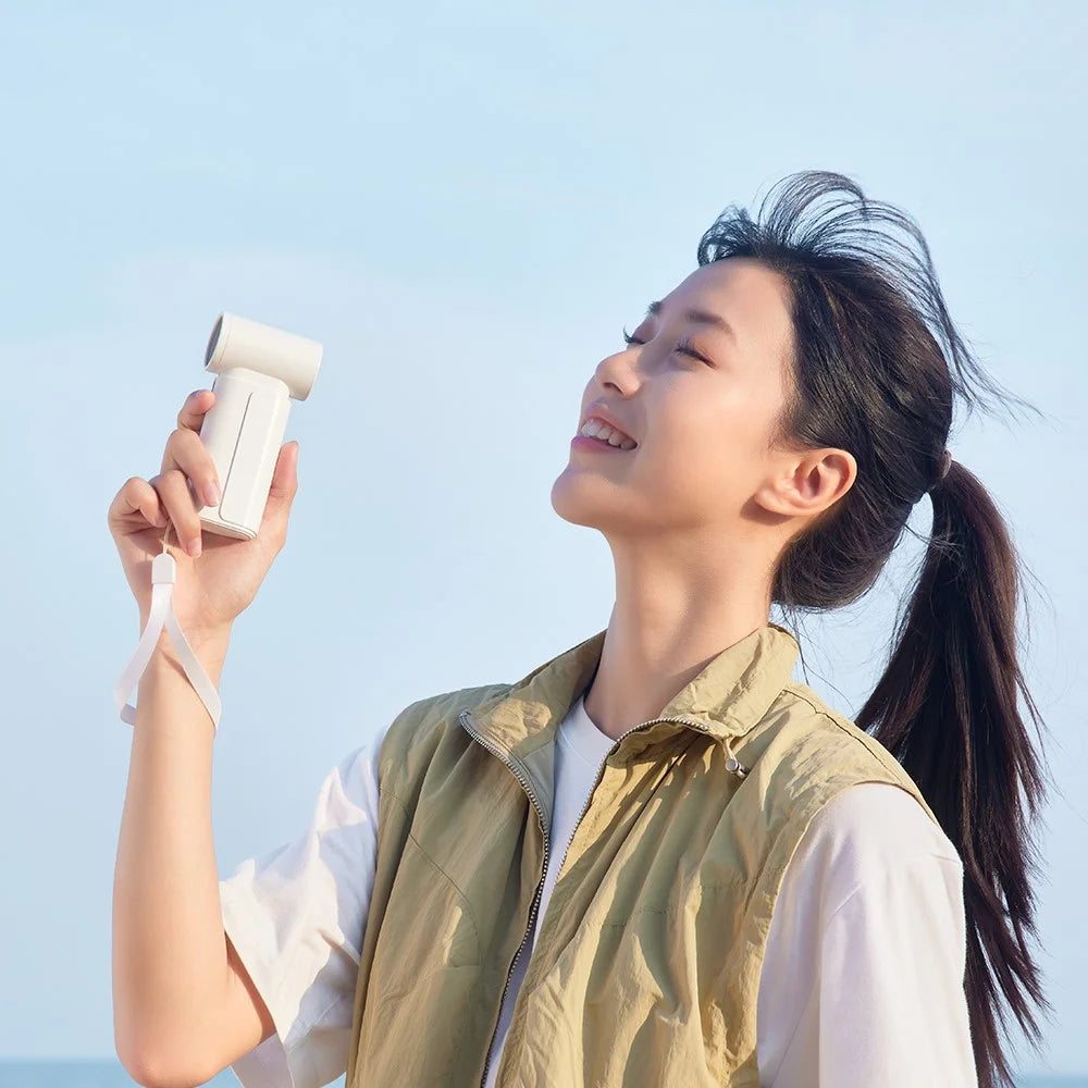 WT-F88 Portable Handheld Fan 19500RPM High Speed Turbo Fan Rechargeable 3 Speed Cooler - White - 5