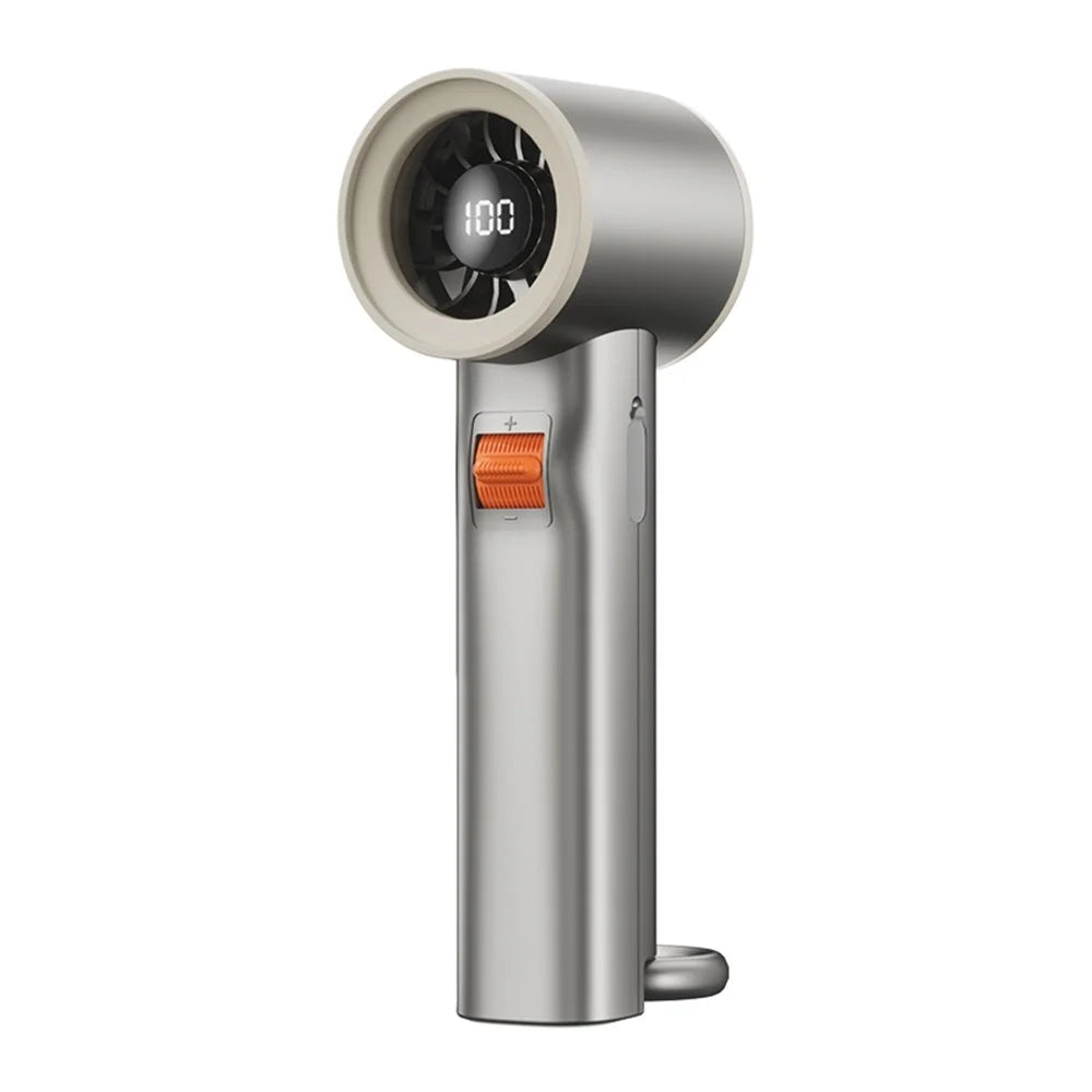 WT-F89 Handheld Mini Fan Rechargeable 13000RPM 100 Speed Adjustable Turbo Fan with Digital Display - 1