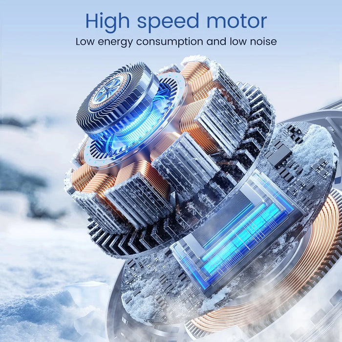 WT-F89 Handheld Mini Fan Rechargeable 13000RPM 100 Speed Adjustable Turbo Fan with Digital Display - 4