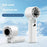 WT22 Portable Mini Fan Rechargeable Turbo Fan 5 Gear Foldable Handheld Cooling Fan with Digital Display - White - 3