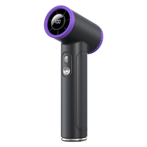 WT23 Portable Handheld Turbo Fan with Display 18000 RPM High Speed 5 Speeds Rechargeable Mini Cooling Fan - Black - 1