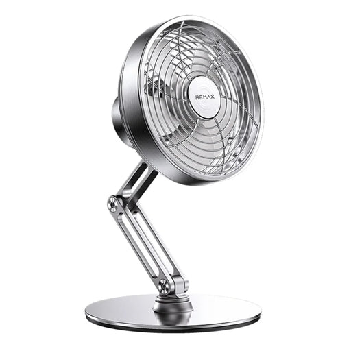REMAX RS-ZF10 Metal Rotating Fan Rechargeable Portable Desk Fan 360-Degree Adjustable Fan For Home - 1