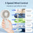 Handheld Fan USB Rechargeable Portable Powerful Airflow 5 Wind Speed Cooling Fan - Black - 5