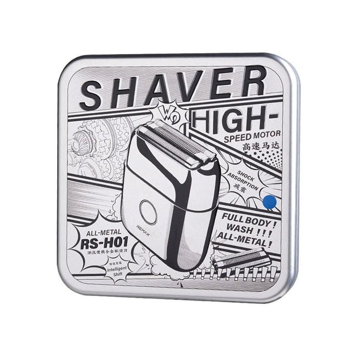 REMAX RS-H01 Portable Alloy Electric Shaver Waterproof USB-C Charging Shaver - Cyan - 5