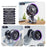 S6 Clip-On Desktop Fan Folding Cooling Fan with Timer / 5 Speed Settings for Home / Office - Grey - 2