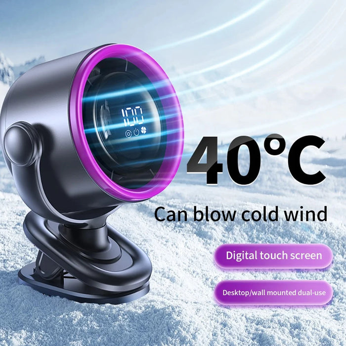LS02 Desktop Bladeless Clip Fan Touch Control 180 Degree Oscillation Multi Wind Speed Summer Cooling Fan - Grey - 2