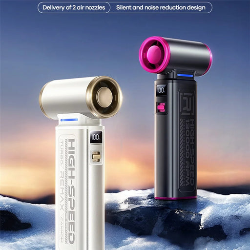 REMAX RS-SF19 High Speed Turbine Air Blower 130000 RPM Brushless Motor 100 Speeds Adjustable Handheld Fan - Starlight - 2