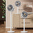 Retractable USB Fan Desk / Floor Standing Adjustable Height 5-Speed Large Airflow for Home / Office - Grey - 3