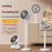 Retractable USB Fan Desk / Floor Standing Adjustable Height 5-Speed Large Airflow for Home / Office - Grey - 4