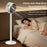 Retractable USB Fan Desk / Floor Standing Adjustable Height 5-Speed Large Airflow for Home / Office - Grey - 5