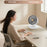 Retractable USB Fan Desk / Floor Standing Adjustable Height 5-Speed Large Airflow for Home / Office - Grey - 7