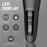 LED Display Rechargeable Electric Shaver for Men 3 Blades Rotary Razor Waterproof Cordless Trimmer - Black - 2