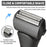 LED Display Rechargeable Electric Shaver for Men 3 Blades Rotary Razor Waterproof Cordless Trimmer - Black - 4