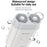 YESIDO MG20 IPX5 Waterproof Travel Electric Shaver Smart Display Dual-Ring Floating Blades - White - 3