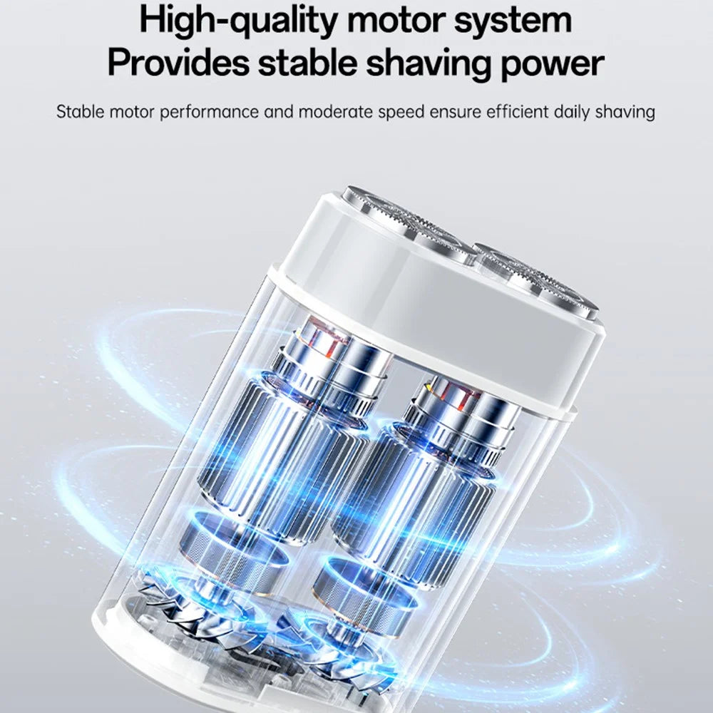 YESIDO MG20 IPX5 Waterproof Travel Electric Shaver Smart Display Dual-Ring Floating Blades - White - 6