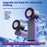 Y19 Digital Display Folding Handheld Fan 100 Speeds Adjustable Cold Compress Summer Cooling Fan with Lanyard - Grey - 3