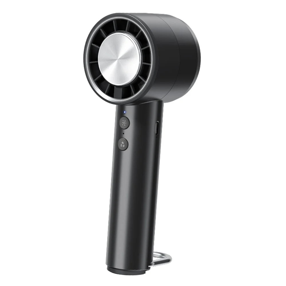 T40 5 Speeds Adjustable Outdoor Handheld Fan Semiconductor Ice Cooling Desktop Mini Fan - Black - 1
