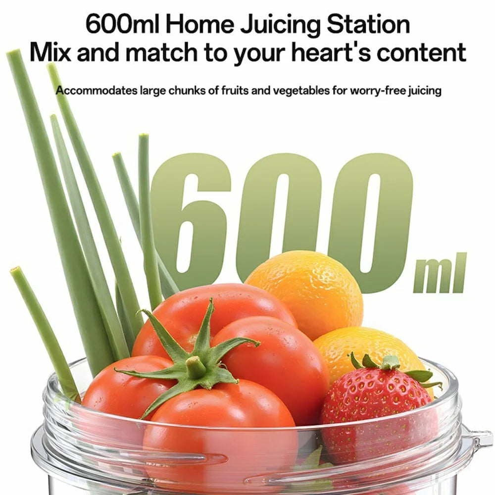 YESIDO EC27 EU Plug Portable Juicer 2 in 1 850W High Power Dual Speed Adjustable Fruit Vegetable Blender (BPA Free, No FDA) - 4