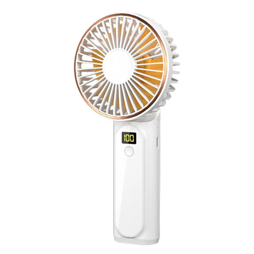 M12 Portable Mini Handheld Fan USB Rechargeable ABS Foldable Cooling Fan for Home Office Travel Trip - White - 1