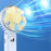 M12 Portable Mini Handheld Fan USB Rechargeable ABS Foldable Cooling Fan for Home Office Travel Trip - White - 4