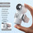 YS-G9 Mini Handheld Fan Built-in 1500mAh Battery Digital Display 100 Speeds Adjustable Clip-on Desktop Fan - White - 2