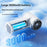 YS-G9 Mini Handheld Fan Built-in 3000mAh Battery Digital Display 100 Speeds Adjustable Clip-on Desktop Fan - White - 3