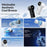 YS-G9 Mini Handheld Fan Built-in 3000mAh Battery Digital Display 100 Speeds Adjustable Clip-on Desktop Fan - White - 5
