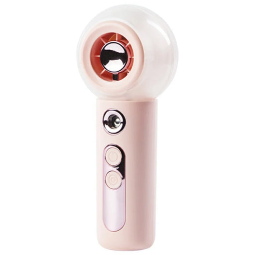 F001 Handheld Spray Fan 2000mAh 4 Speed Portable Cooling Mist Fan for Student Dorm Outdoor - Pink - 1