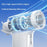 YS-G10 Mini Handheld Fan Built-in 3000mAh Battery Semiconductor Cold Compress LED Display Clip-on Fan for Travel Outdoor - White - 3