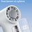YS-G10 Mini Handheld Fan Built-in 3000mAh Battery Semiconductor Cold Compress LED Display Clip-on Fan for Travel Outdoor - White - 7