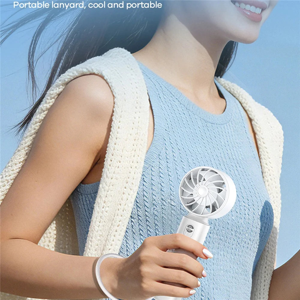 REMAX RS-SF22 Handheld Fan 199 Speed Adjustable 3000mAh Battery Rechargeable Personal Fan Digital Display - White - 4