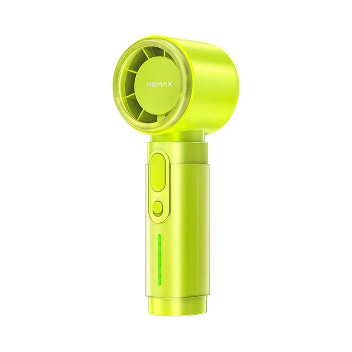 REMAX RS-SF23 Handheld Fan 5 Speed Adjustable 3000mAh Rechargeable Portable Mini Fan with LED Display - Green - 1