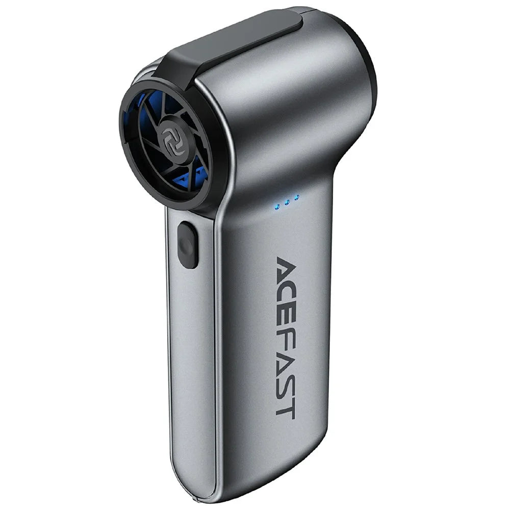 ACEFAST YF3 Handheld Turbo Blower 110000RPM 3 Speed 4 Nozzles Wireless Fan for PC Cleaning - Metal Grey - 2
