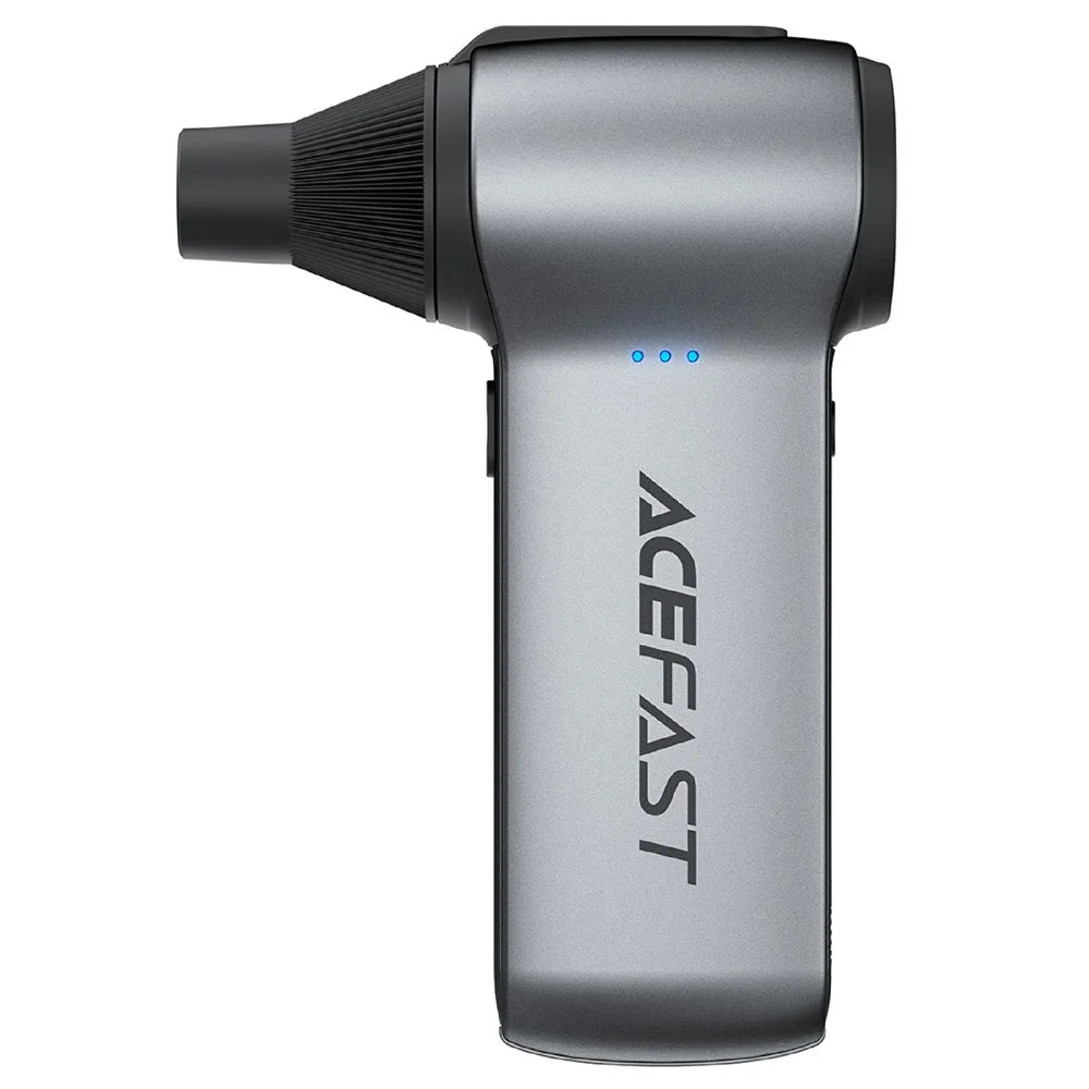 ACEFAST YF3 Handheld Turbo Blower 110000RPM 3 Speed 4 Nozzles Wireless Fan for PC Cleaning - Metal Grey - 4