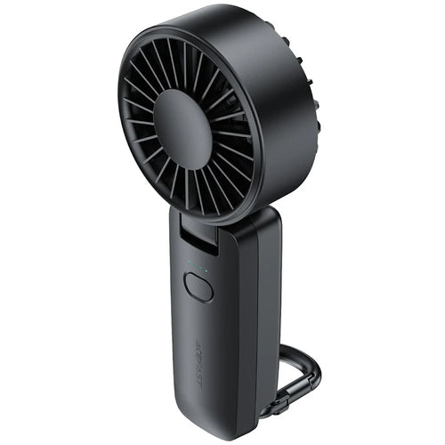 ACEFAST YF2 Handheld Fan 1800mAh Foldable Portable Mini Fan 4 Speed Adjustment Fan for Outdoor Travel - Black - 1