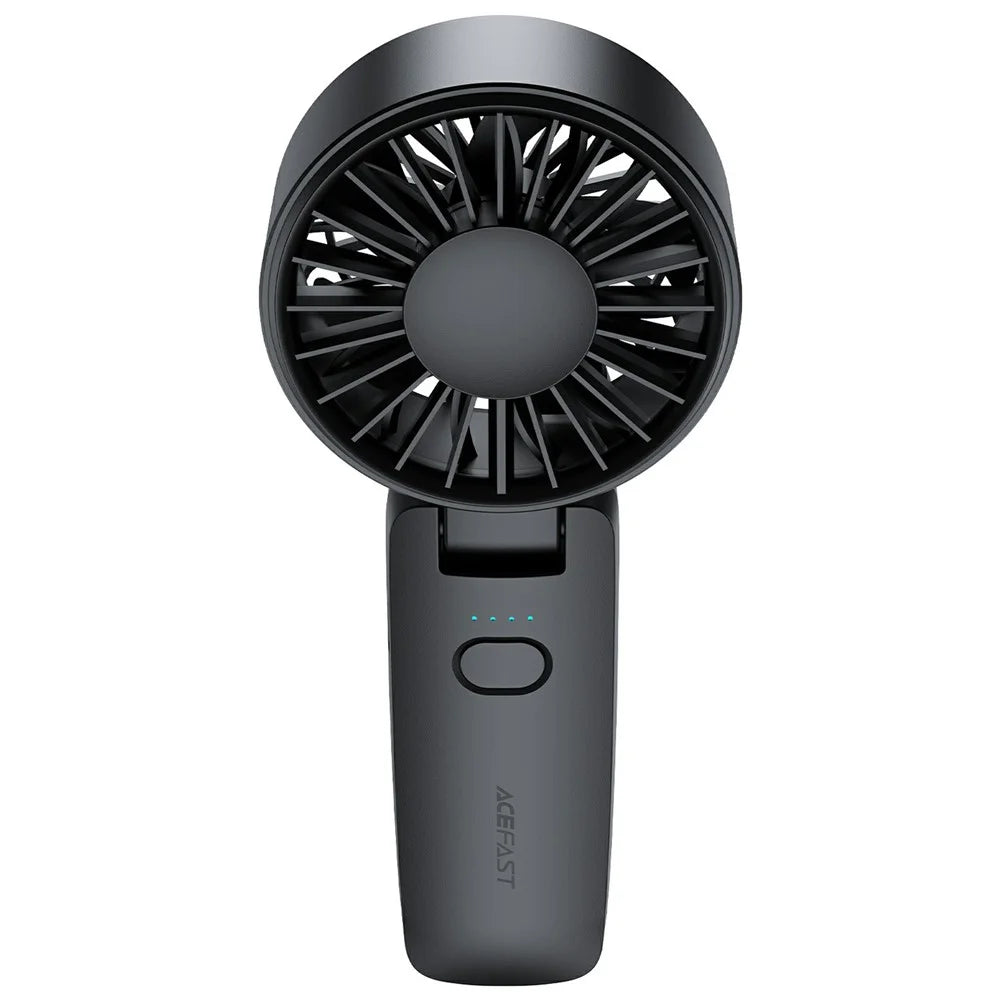 ACEFAST YF2 Handheld Fan 1800mAh Foldable Portable Mini Fan 4 Speed Adjustment Fan for Outdoor Travel - Black - 2