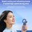REMAX RS-SF27 Foldable Handheld Fan Semiconductor Cooling Digital Display 5-Speed Desktop Fan - Blue - 2