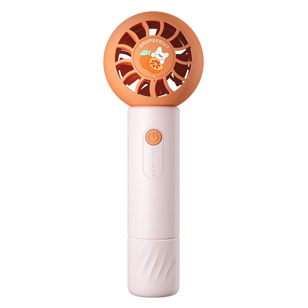 MF062 Cute Pocket Fan Portable Mini Cooling Fan 3 Gears Summer Mute Handheld Fan - Pink - 1