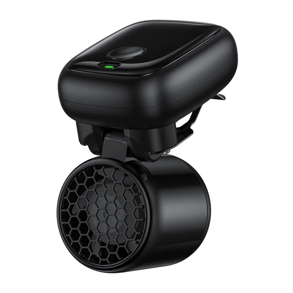 Clip-on Cap Fan 3-Speed Adjustable Low Noise Brushless Motor Mini Cooling Fan for Sun Hat - Black - 1