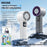 WEKOME WT-F29 200-Speed Adjustable Handheld Fan LED Display Semiconductor Cooling Fan with Hanging Hook - Grey - 2