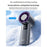 WEKOME WT-F29 200-Speed Adjustable Handheld Fan LED Display Semiconductor Cooling Fan with Hanging Hook - Grey - 6
