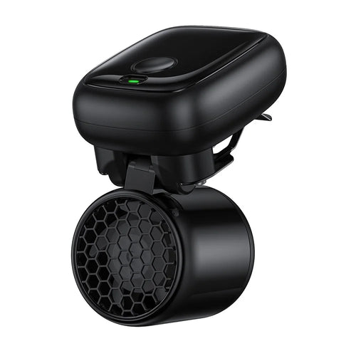N616 Portable Mini Handheld Clip-On Fan Ultra-Light 3-Speed 16000RPM 1200mAh Desktop Fan for Travel Office - Black - 1