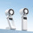 Y38 Foldable Handheld Fan 3000mAh Semiconductor Ice Cooling 199-Speed LED Digital Display Mini Fan for Outdoor - White - 2
