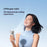 Y38 Foldable Handheld Fan 3000mAh Semiconductor Ice Cooling 199-Speed LED Digital Display Mini Fan for Outdoor - White - 4