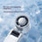 Y38 Foldable Handheld Fan 3000mAh Semiconductor Ice Cooling 199-Speed LED Digital Display Mini Fan for Outdoor - White - 7
