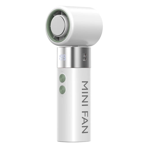 Y41 Folding Handheld Cooling Fan 199-Speed Levels 3000mAh Battery LED Display Ultra Mini Portable Fan for Outdoor Indoor - White - 1